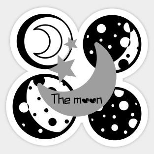 the moon Sticker